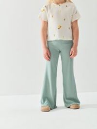 Брюки клеш "Холодная мята" в рубчик