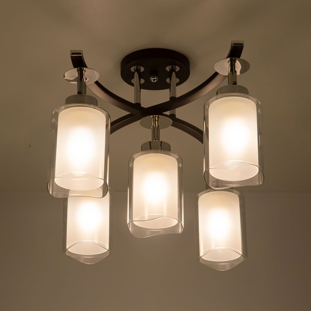 Citilux Фортуна CL156152 Люстра с поворотными плафонами Венге Хром