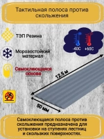 Самоклеящаяся резиновая полоса, 50мм х 3мм, серый, 12,5м