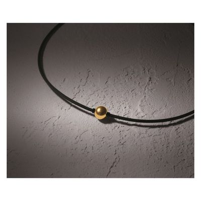 Ожерелье PHITEN RAKUWA NECKLACE EXTREME METAX MIRROR BALL LIGHT, золотое