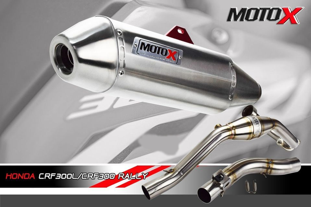 Moto-X Full Exhaust System for Honda CRF300L-RALLY300 (2021). Made in Thailand. V.1