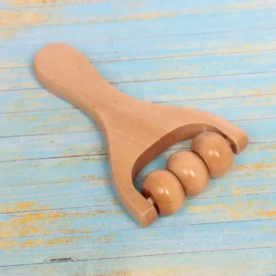 Массажер роликовый деревянный универсальный «Каток- Расслабление», 15*8см