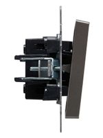 BRITE Выключатель 1-клавишный проходной 10А ВС10-1-6-БрС сталь IEK