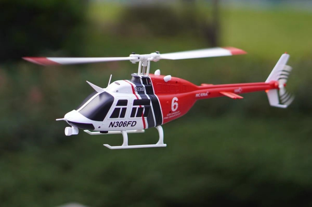 Радиоуправляемый вертолёт RC ERA C138 v2 4CH 6-Axis Gyro 1:33 Scale Flybarless RC Helicopter RTF , красный , с функцией удержания высоты , датчик светового потока V2 , красный