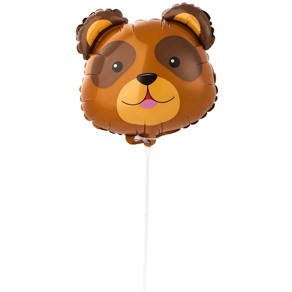 Шар Фольгированный Голова Мишки (Коричневый)