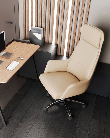 Кресло руководителя TopChairs Viking NEW бежевое