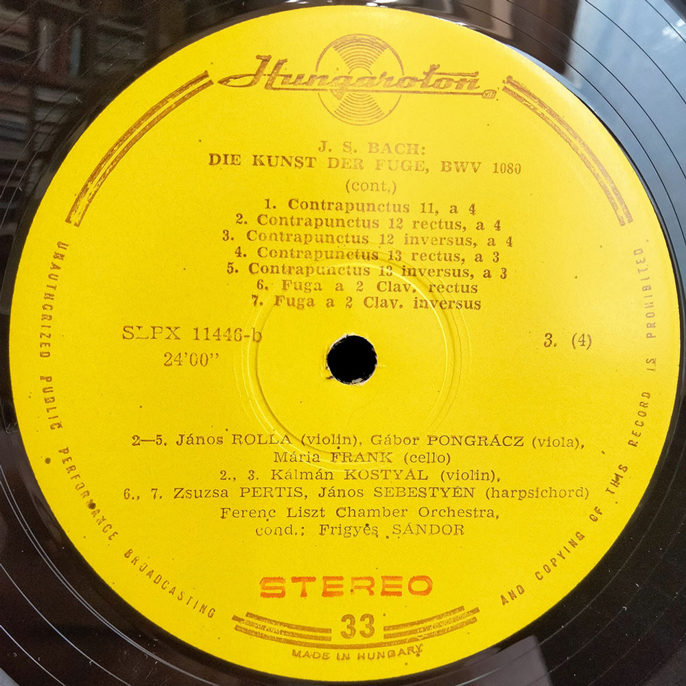 Frigyes Sandor / Johann Sebastian Bach: Die Kunst Der Fuge Bwv. 1080 (2LP)