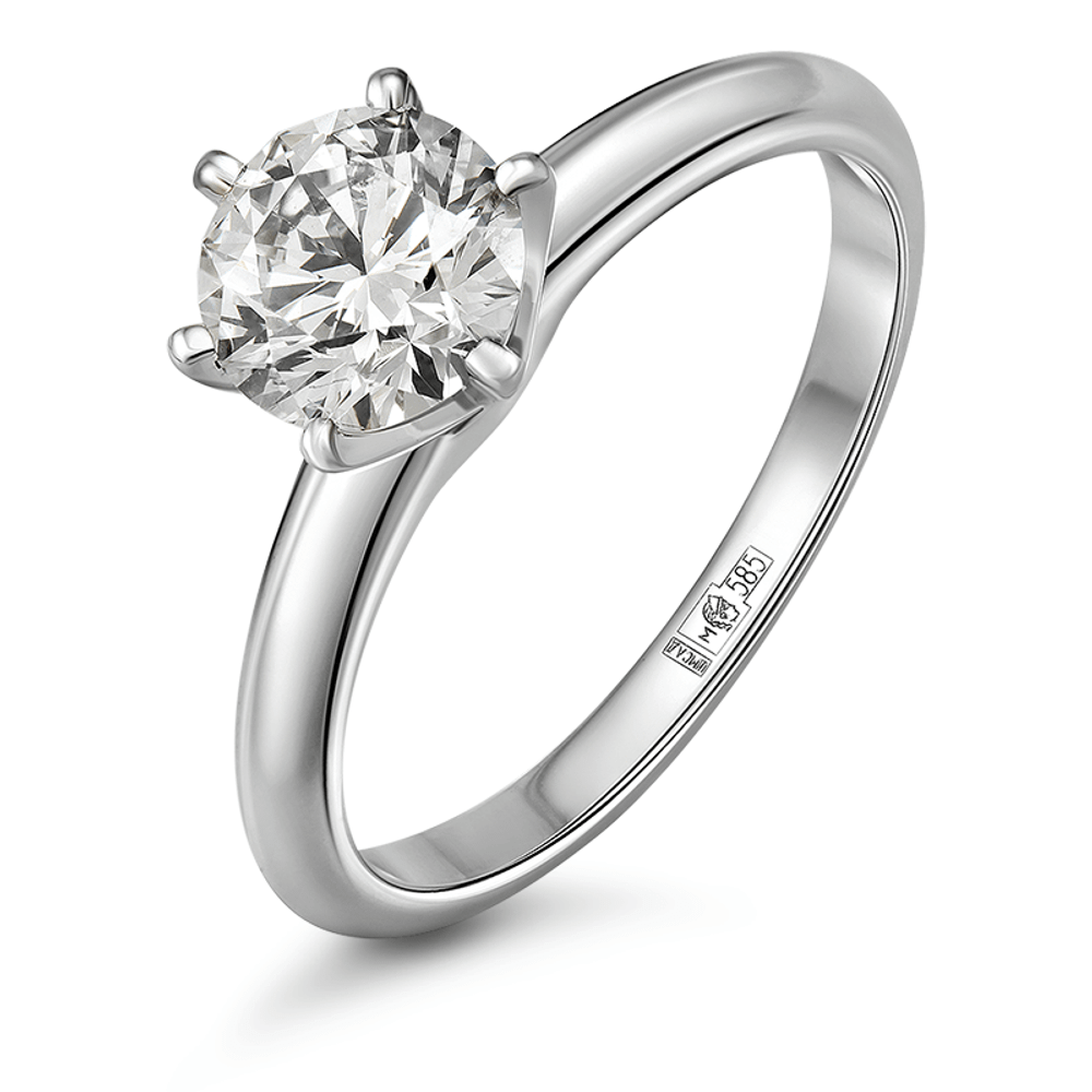 Кольцо с выращенным бриллиантом 1,521 ct