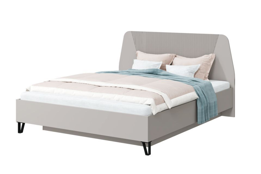 Кровать односпальная 120х200 с бельевым ящиком Кашемир мягкая спинка, Белый