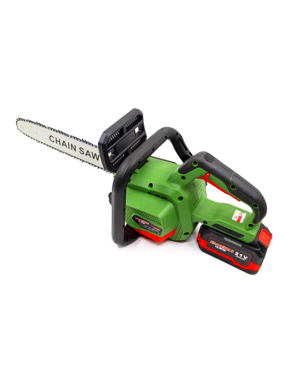 Аккумуляторная цепная пила FAMEIRUI 16″, 21V Li-Ion, бесщеточная