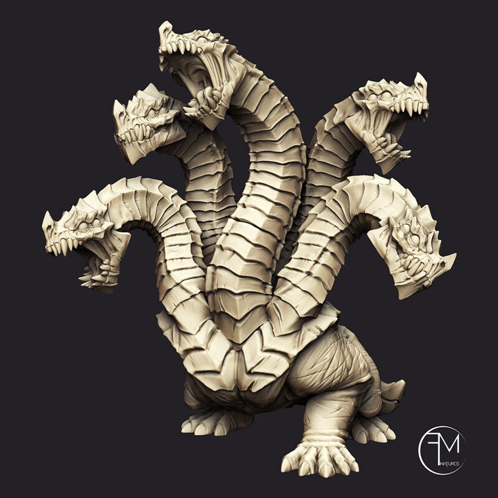 Гидра миниатюра для dnd, днд, pathfinder, фентези, Настольная игра, НРИ, Варгейм, РПГ