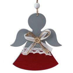 GAEM Изделие декоративное подвесное "Ангел/Ёлка/Звезда", L9 W1 H11,5 см, 3в.