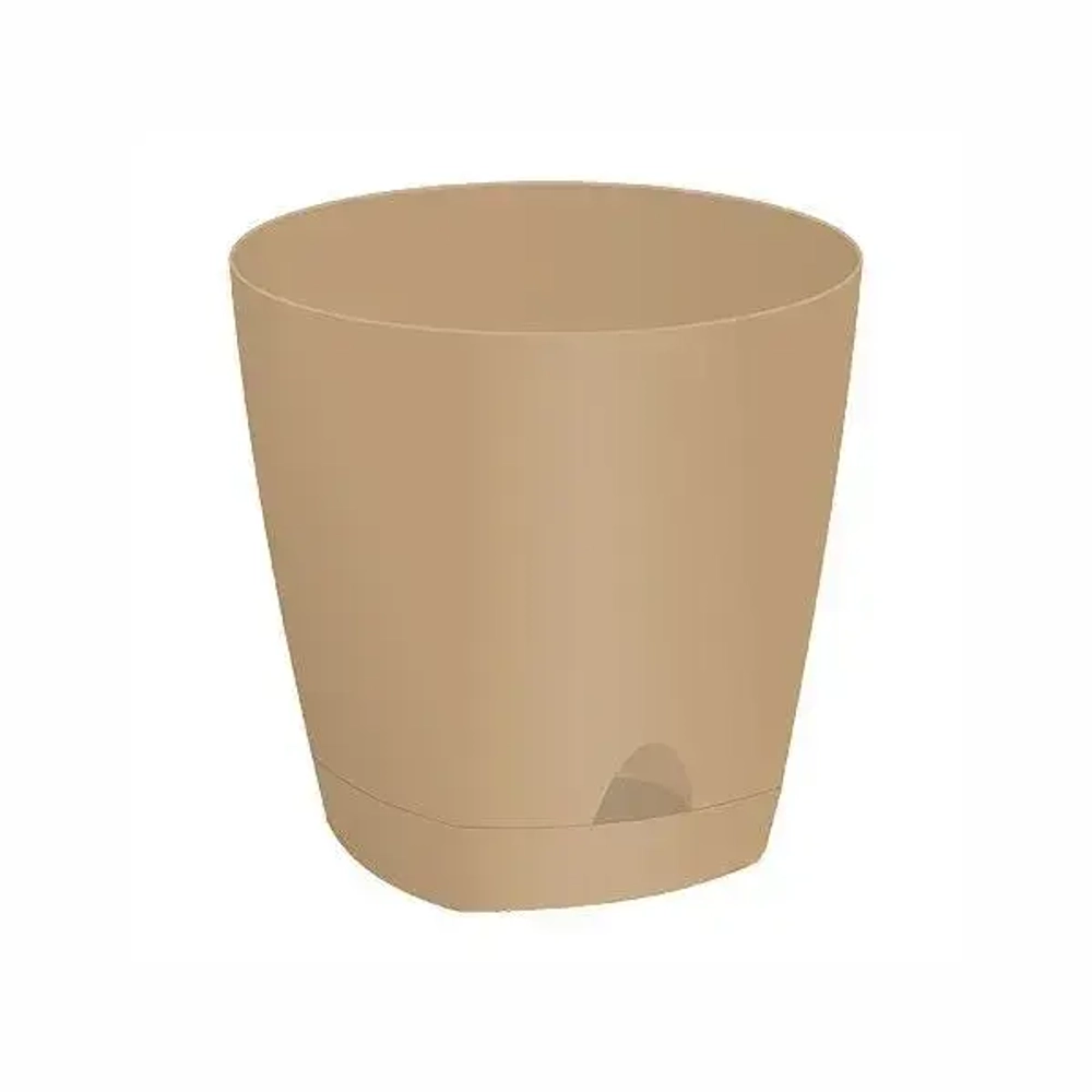 Горшок для цветов AMSTERDAM D 200 с прикорневым поливом 4 л Молочный Шоколад