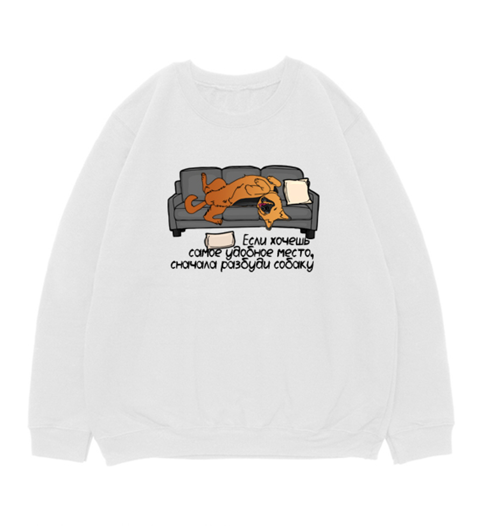 Свитшот "Сначала сгони собаку"