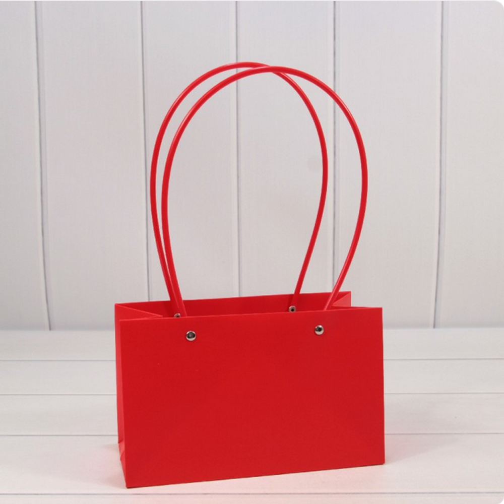 Пакет подарочный 22х13,5х10,5 Ваза для цветов (Красный)