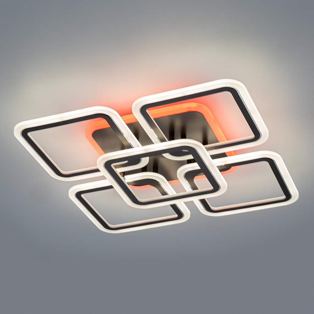 Citilux Марсель Смарт CL232A155E RGB Умная люстра Чёрная