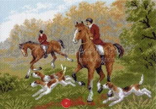 "На охоте"-0849 канва с рисунком