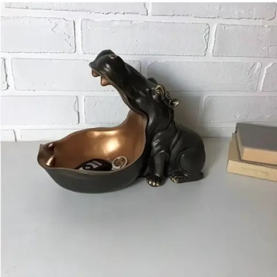 Статуэтка-подставка из гипса «Бегемот» 22*30 см античный