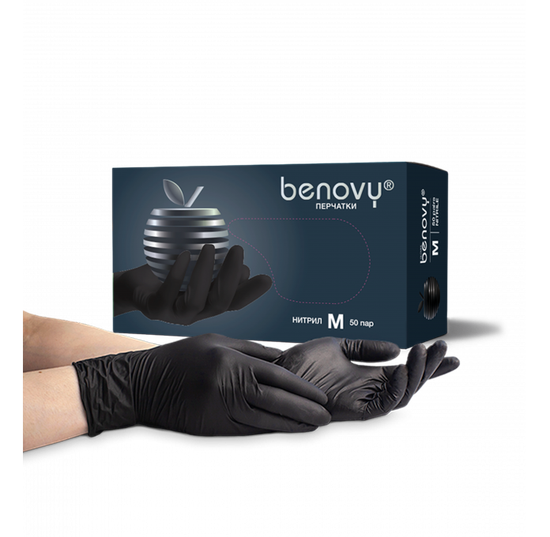 BENOVY - Перчатки нитриловые, неопудренные, текстурированные (ORIGINAL)