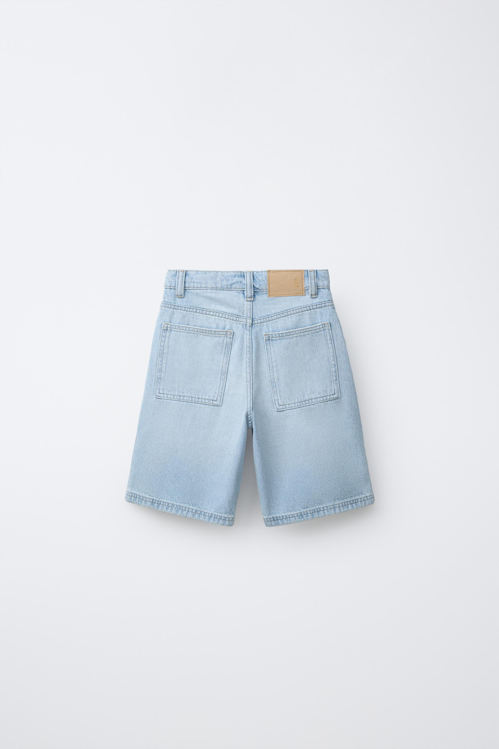ZARA ДЖИНСОВЫЕ ШОРТЫ RELAXED BAGGY, ГОЛУБОЙ