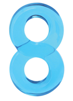 Голубое эрекционное кольцо с подхватом мошонки Lucky 8 (Цвет: голубой)