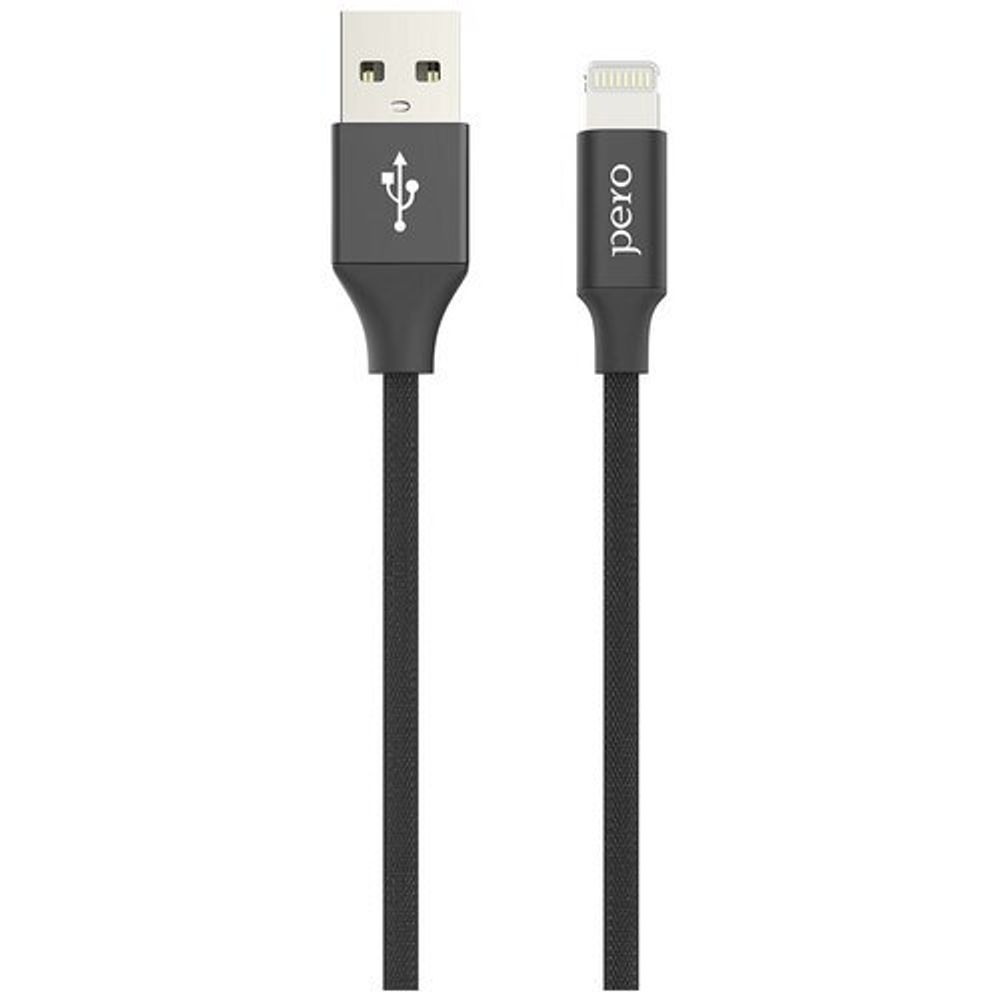 PERO дата-кабель DC-03 8-pin Lightning, 2,4А, 1м, черный