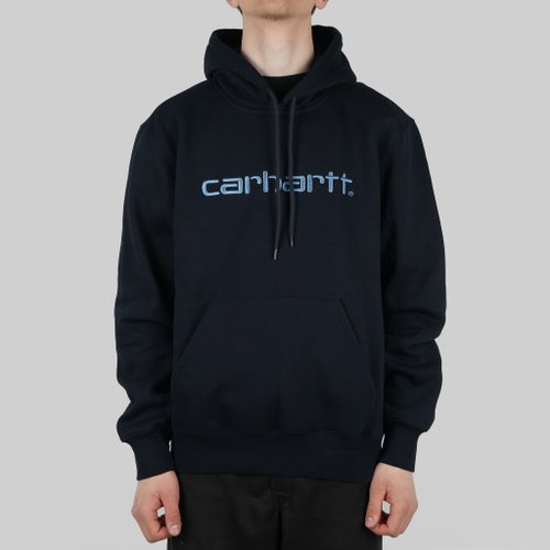 Толстовка мужская Carhartt WIP Hooded Sweatshirt артикул:i030230_blue - купить в магазине Дайс