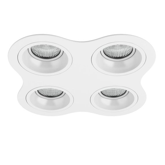 Комплект из светильников и рамки Lightstar Domino Round (214646+214606+214606+214606+214606) D64606060606