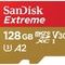 Карта памяти SanDisk Extreme microSDXC 128GB + SD Adapter 160МB/s, Class 10 UHS-I U3 (SDSQXA1-128G-GN6MA)