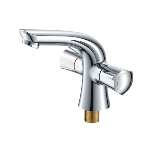 Смеситель для раковины 1/2 кер CN10866 CRON литой, ХРОМ