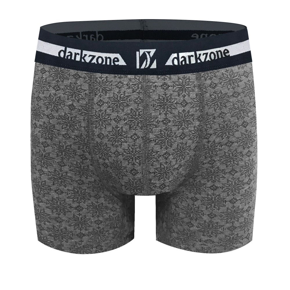 Серые трусы-боксеры с текстурированным принтом (Размер: XL) (Цвет: серый)