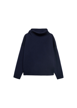 Джемпер с высоким воротом и сборкой