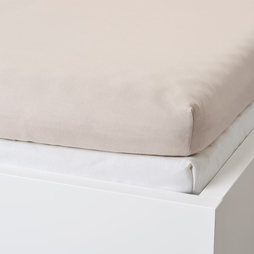 ВАРВИАЛ VARVIAL Декоративная натяжная простыня на диван, бежевый, 80x200 см