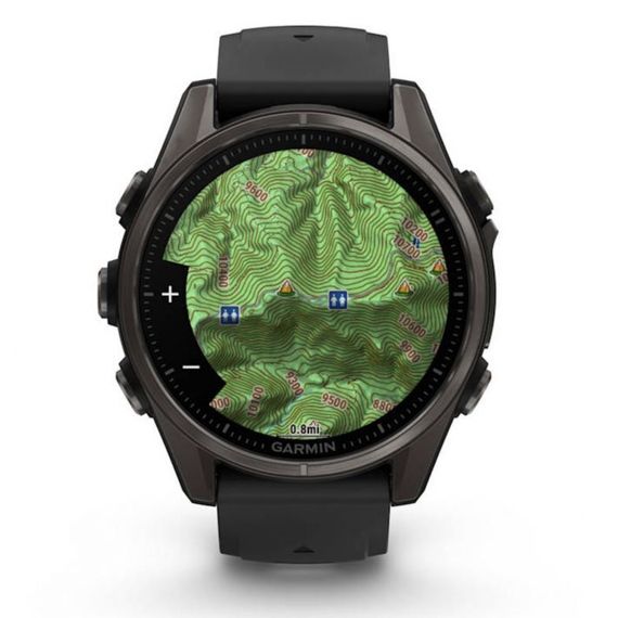Garmin Fenix 8 43 мм AMOLED Sapphire – карбоново-серый титан