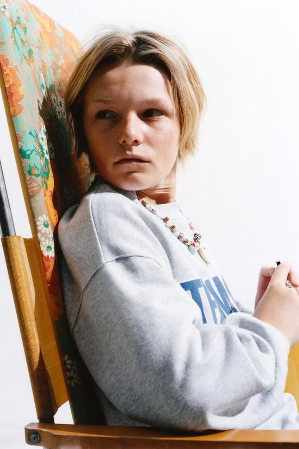 ZARA ТОЛСТОВКА С ПРИНТОМ «TEAM SIX SEVEN», СЕРЫЙ МЕЛАНЖ