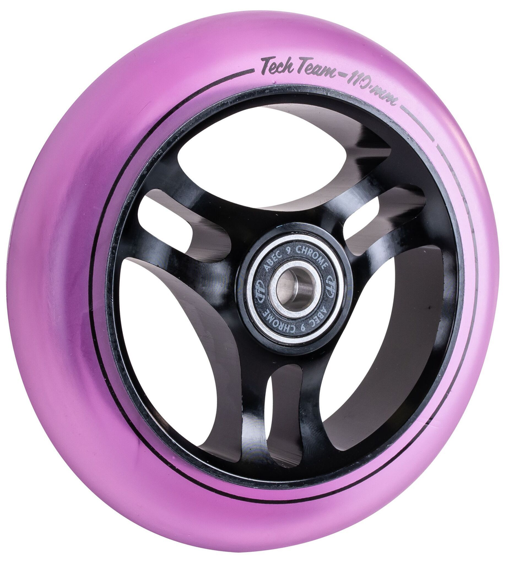 Колесо для самоката X-Treme 110*24мм TRIANGLE, purple transparent