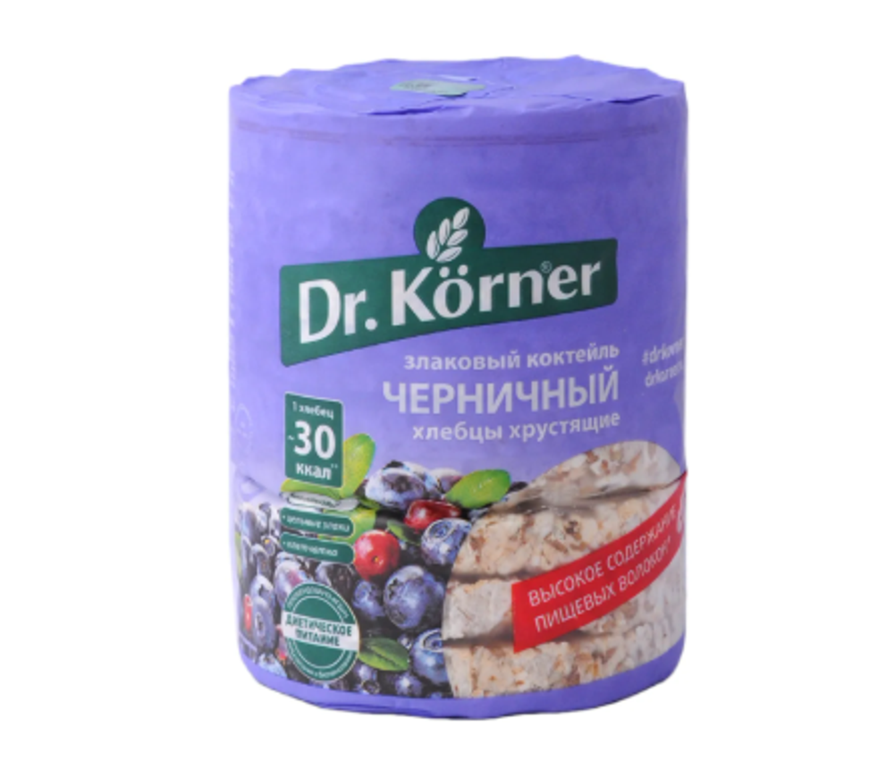 Хлебцы Dr.Korner Злаковый коктейль черная смородина, 90г