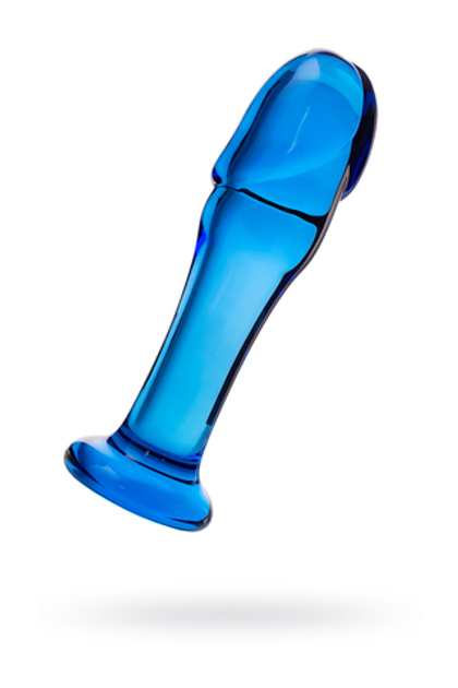 Анальный фаллоимитатор Sexus Glass, стекло, синий, 13 см