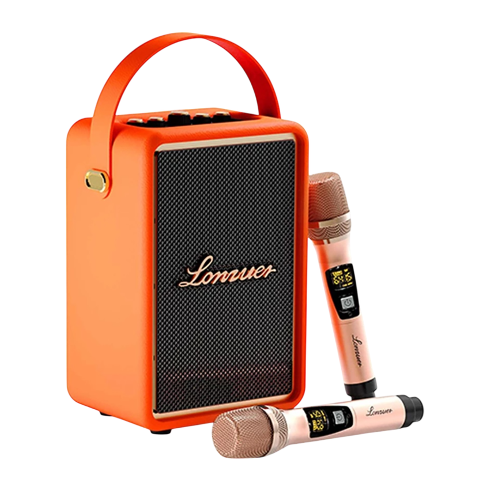Беспроводная портативная колонка с двумя микрофонами Lonzuer Running