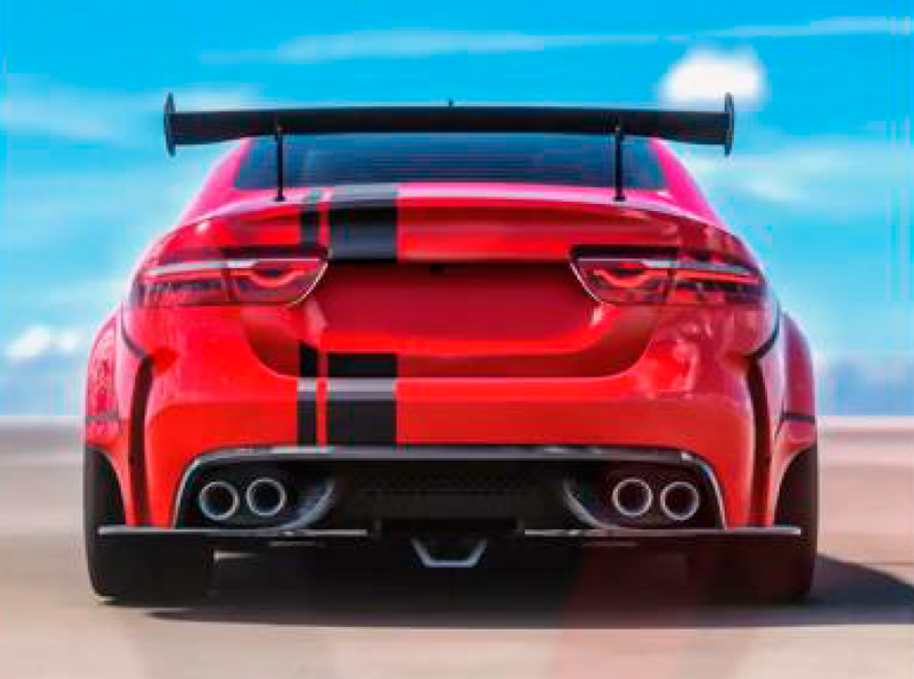 Карбоновый спойлер на крышу багажника P8 для Jaguar XE 2015-2024 Ягуар