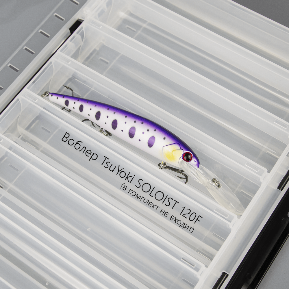 Коробка для воблеров двусторонняя 7+7 отделений (270*190*50мм)