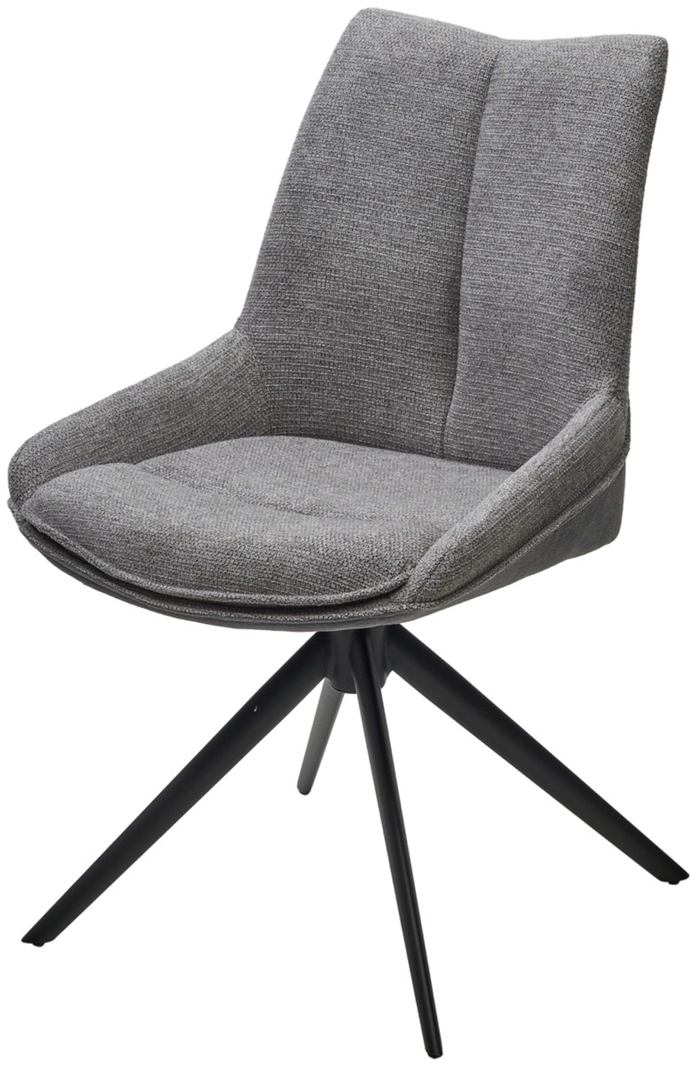 Стул М-City DISAUR Оскар (Oskar) поворотный на 360 градусов, Серый, темно-серый, Черный каркас