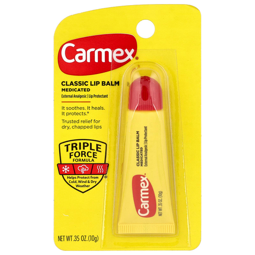 Carmex, классический бальзам для губ, заживляющий, 10 г (0,35 унции)
