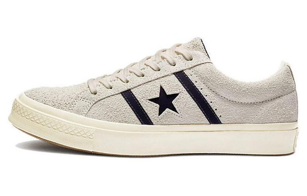 Converse One Star flip-flop vulcanized non-slip lightweight low-top sneakers for men and women with the same gray and white