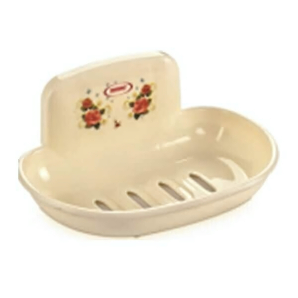 Мыльница большая с присосками цвет кремовый РП-852