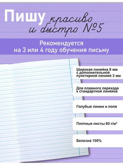 Набор тетрадей "Пишу красиво и быстро!", 12 л, 20 шт