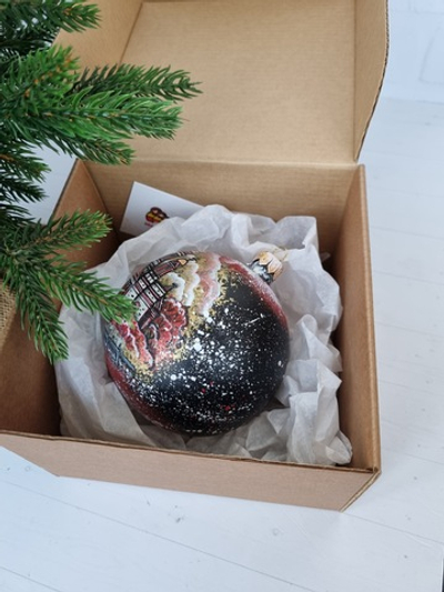 Шар стеклянный "Исакиевский собор",  ручная роспись