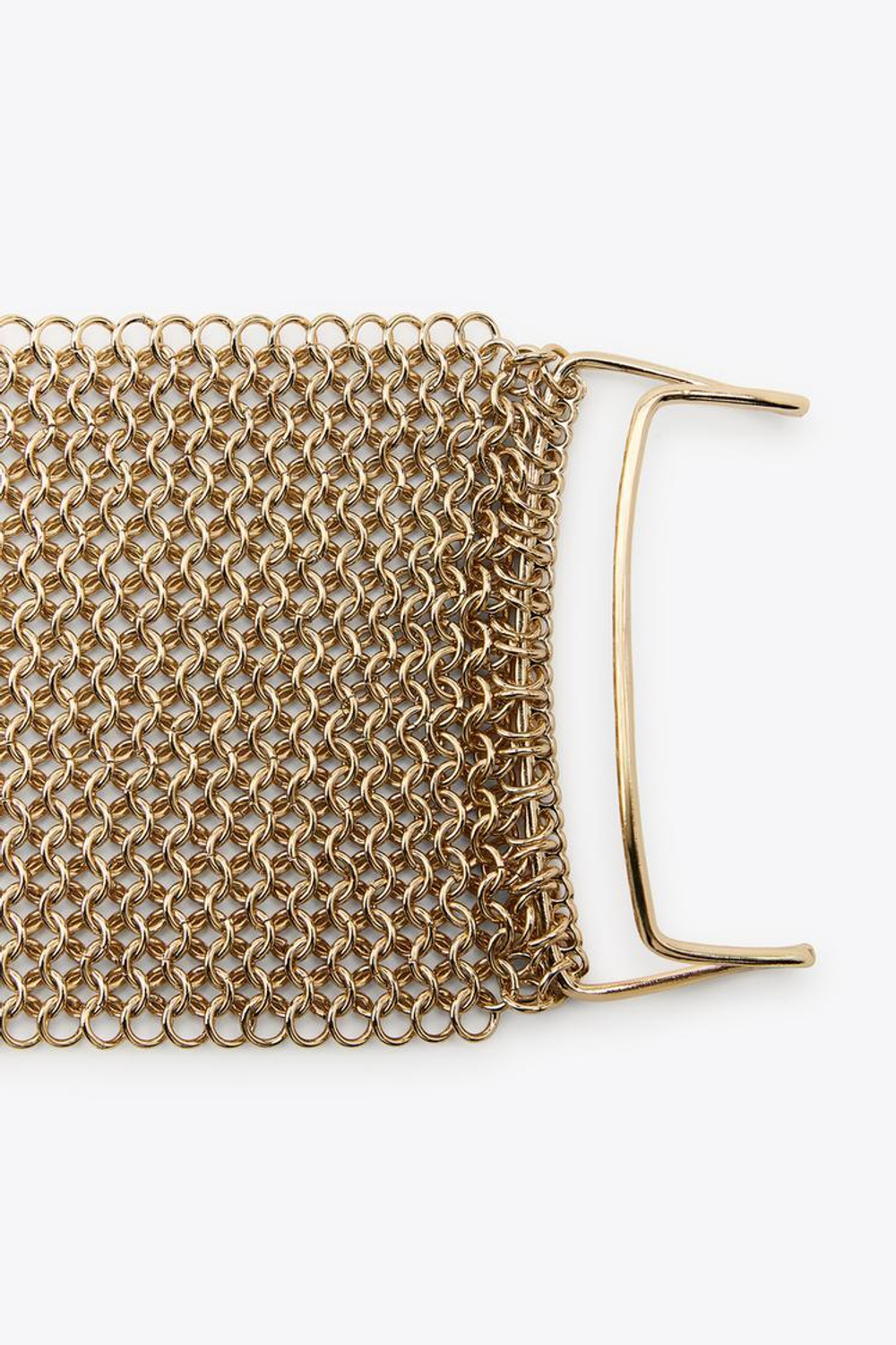 ZARA МЕТАЛЛИЧЕСКИЙ БРАСЛЕТ-СЕТКА, ЗОЛОТИСТЫЙ