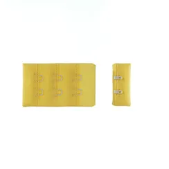 Застежка с крючками желтая 2 ряда, 33*55 мм