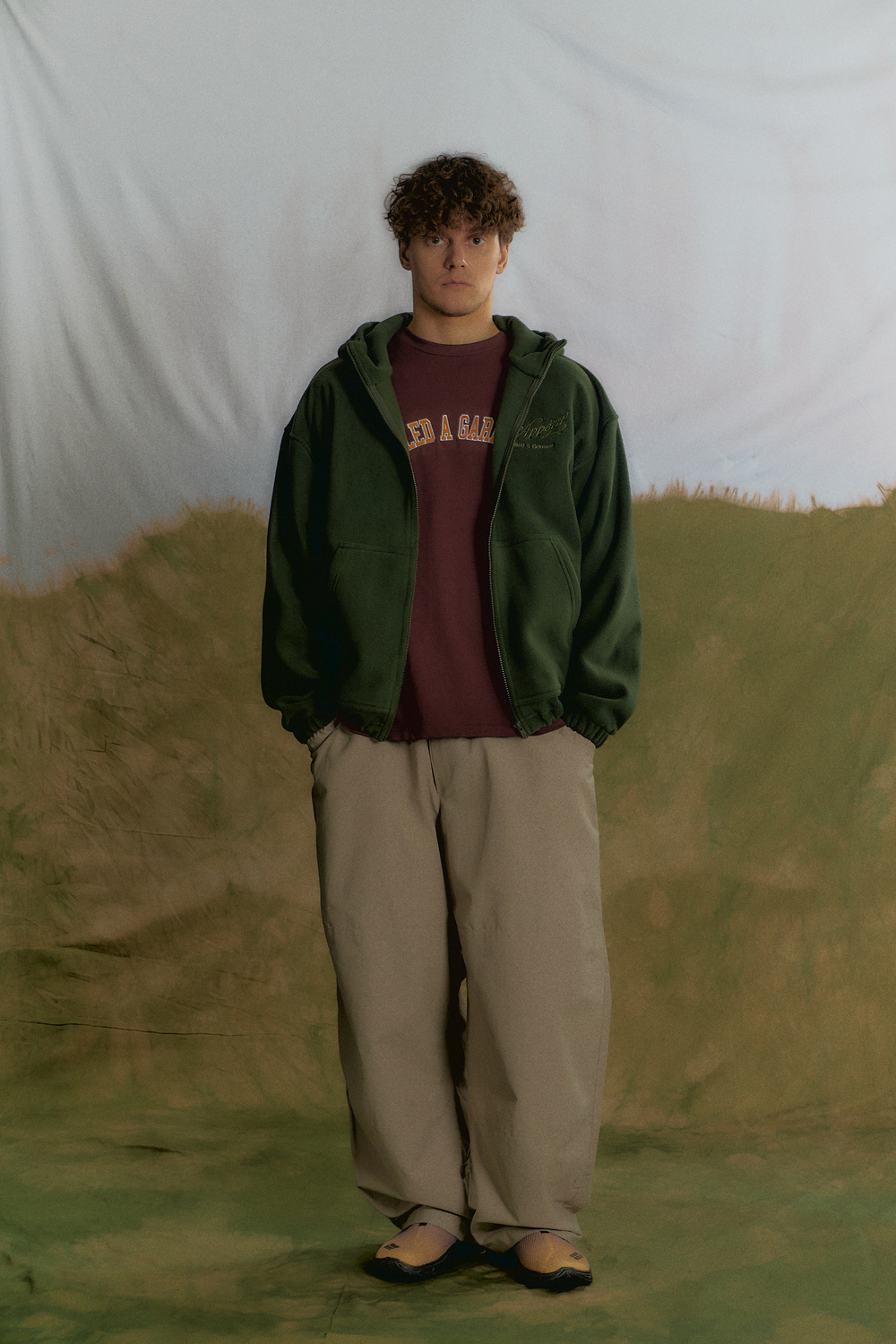 Худи Called a Garment Voyageur St Zip "Forest Green"